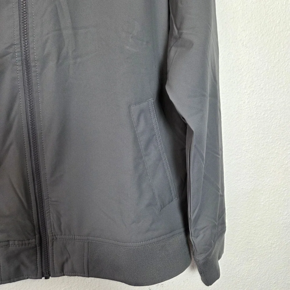 Banana Republic Bomber Jacket Gray Zip Front Mens Large‎